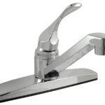 Boston Harbor PF8101A Kitchen Faucet, 1.8 gpm, 2-Faucet Hole, Plastic, Chrome Plated, Deck Mounting, Lever Handle