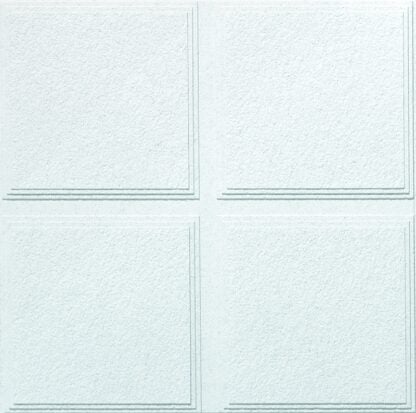 USG Luna Pedestals IV CLIMAPLUS Series R72716 Ceiling Panel, 2 ft L, 2 ft W, 3/4 in Thick, Mineral Fiber, White