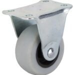 ProSource JC-N01-G Rigid Caster, 2 in Dia Wheel, 23 mm W Wheel, Thermoplastic Rubber Wheel, Gray, 105 lb