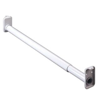 Knape & Vogt KV2 ZC 18 Adjustable Closet Rod, 1-1/16 in Dia, 18 to 30 in L, Steel, Zinc