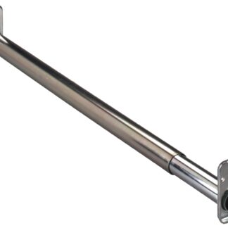 Knape & Vogt KV2 ZC 48 Adjustable Closet Rod, 1-1/16 in Dia, 48 to 72 in L, Steel, Zinc