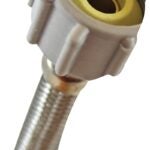 Fluidmaster B1T12 Toilet Connector, 3/8 in Inlet, Compression Inlet, 7/8 in Outlet, Ballcock Outlet, 12 in L