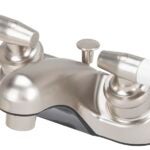 Boston Harbor JY-4212PLQBN Lavatory Faucet, 1.5 gpm, 2-Faucet Handle, Brushed Nickel, Lever Handle