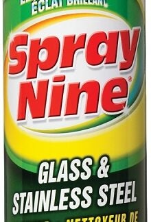 Spray Nine C23319 Glass and Stainless Steel Cleaner, 19 oz Aerosol Can, Liquid, Citrus, White