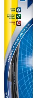 Rain-X Latitude 99819 Wiper Blade, Contoured Blade, 19 in L Blade, Metal/Rubber