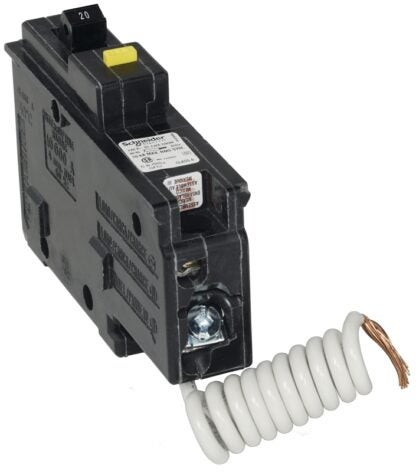 Schneider Electric Homeline CHOM120GFI Circuit Breaker, GFCI, Mini, 20 A, 1 -Pole, 120/240 VAC, Plug Mounting