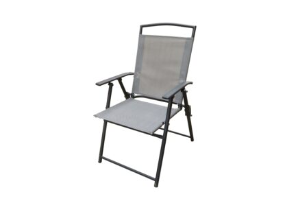 Seasonal Trends 50606 Arm Chair, 25.29 in W, 25 in D, 35.43 in H, Polyester, Grey, Powder Coated Frame Sells in Quantity of 2