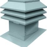 Ventilation Maximum 303-12-G Sloped Roof Ventilator, 700 to 800 sq-ft Net Free Ventilating Area, Galvanized Steel, Gray