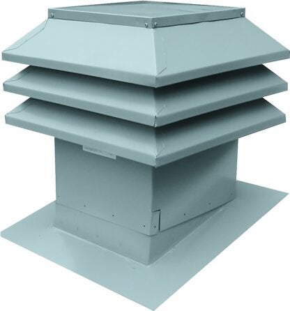 Ventilation Maximum 303-12-G Sloped Roof Ventilator, 700 to 800 sq-ft Net Free Ventilating Area, Galvanized Steel, Gray