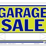 Hy-Ko 22404 Neon Sign, GARAGE SALE, Blue Legend, Yellow Background, Plastic, 9 in H x 13 in W Dimensions Sells in Quantity of 10