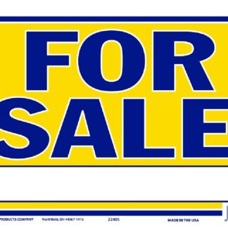 Hy-Ko 22405 Neon Sign, FOR SALE, Blue Legend, Yellow Background, Plastic, 9 in H x 13 in W Dimensions Sells in Quantity of 10