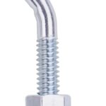 ProSource LR324 Hook Bolt, 6.2 in Thread, 1.5 in L Thread, 2-5/8 in L, Steel, Zinc Sells in Quantity of 10