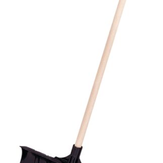 Garant LPP18VD Snow Pusher, 18 in W Blade, Polypropylene Blade, Hardwood Handle, D-Grip Handle, Black