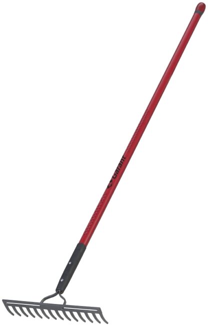 Garant GPCR14 Bow Rake, 14 in W Head, 14-Tine, Steel Tine, Steel Head, 51 in L Handle