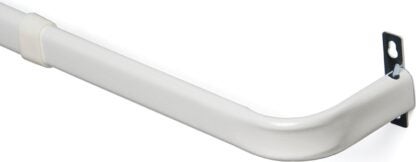 Kenney KN513 Curtain Rod, 1 in Dia, 84 to 120 in L, Steel, White