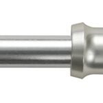 Kenney KN361/19 Cafe Rod, 7/16 in Dia, 48 to 84 in L, Metal, Satin Silver