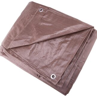 ProSource T1620BB90-BRN Tarpaulin, 20 ft L, 16 ft W, 5 mil Thick, Polyethylene, Brown