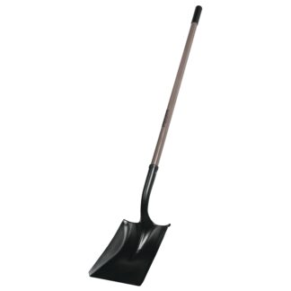 Landscapers Select 34464PRC-FP Square Point Shovel, Steel Blade, Fiberglass Handle, 47 in L Handle Sells in Quantity of 6