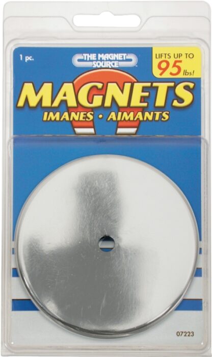 Magnet Source 07223 Round Base Magnet, Ceramic, 1.2 in ID x 3.2 in OD Dia, 0.44 in H