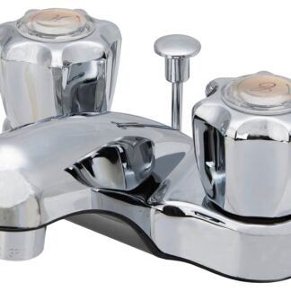 Boston Harbor PF4201RC Lavatory Faucet, 1.5 gpm, 2-Faucet Handle, ABS, Chrome Plated, Round Handle