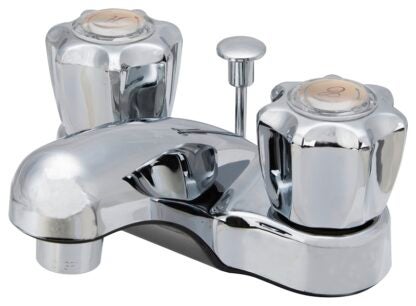 Boston Harbor PF4201RC Lavatory Faucet, 1.5 gpm, 2-Faucet Handle, ABS, Chrome Plated, Round Handle