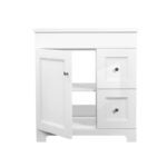 Luxo Marble Classic Series CLASSIC 3122 Bathroom Vanity, MDF, Lacquered White, Free-Standing Installation, 1-Sink