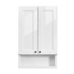 Luxo Marble CLASSIC C2235 Bathroom Wall Cabinet with (2) Shaker-Style Doors and (1) Open Bottom Shelf, 2-Door