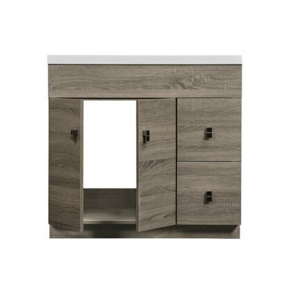 Luxo Marble Eco Series ECO 3722 MAG B Bathroom Vanity, Melamine Linen, Brown, Free-Standing Installation