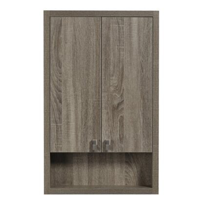 Luxo Marble ECO C2235 B Bathroom Wall Cabinet with (2) Doors and (1) Open Bottom Shelf, 2-Door, 1-Shelf