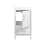 Luxo Marble SMALLY 1818 W Bathroom Vanity, 18 in W Cabinet, 18 in D Cabinet, 31-1/2 in H Cabinet, MDF