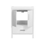 Luxo Marble SMALLY 2419 W Bathroom Vanity, 21-1/2 in W Cabinet, 22-1/8 in D Cabinet, MDF, White, 1-Sink, Marble Sink