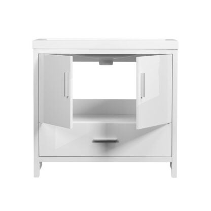 Luxo Marble SMALLY 3619 W Bathroom Vanity, 36 in W Cabinet, 19 in D Cabinet, 31-1/2 in H Cabinet, MDF