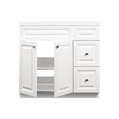 Luxo Marble West Series WEST V3722MAG Bathroom Vanity, 30-1/4 in W Cabinet, 21-1/4 in D Cabinet, 35-3/4 in H Cabinet