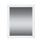 Luxo Marble West Series WEST MR36 Mirror, Rectangular, 35-1/2 in L, 29-1/2 in W, Matte White Frame, Hung Installation