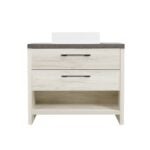 Luxo Marble Bold Series BOLD V3620S45 Bathroom Vanity, 36 in W Cabinet, 19-3/4 in D Cabinet, 32 in H Cabinet, Old White