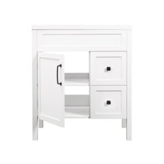 Luxo Marble Nord Series NORD V3122MAG Bathroom Vanity, 30-1/4 in W Cabinet, 21-1/4 in D Cabinet, 35-3/4 in H Cabinet