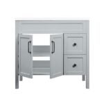 Luxo Marble Nord Series NORD GR V3722MAG Bathroom Vanity, 36-1/4 in W Cabinet, 21-1/4 in D Cabinet, 35-3/4 in H Cabinet