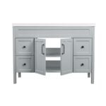 Luxo Marble Nord Series NORD GR V4922MAG Bathroom Vanity, 48-1/4 in W Cabinet, 21-1/4 in D Cabinet, 35-3/4 in H Cabinet