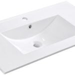 Luxo Marble Lavabos PORC 90 Bathroom Sink, 1-Deck Hole, 35-7/16 in OAW, 18-1/8 in OAH, 1/2 in OAD, Porcelain