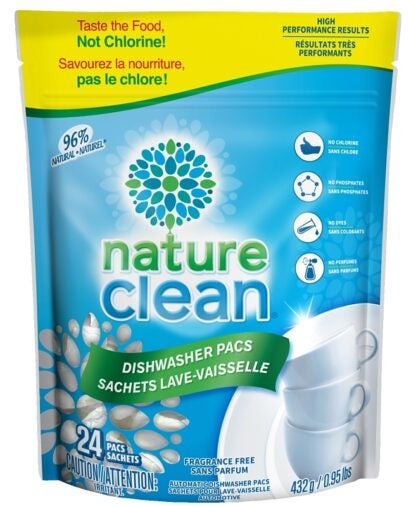 Nature Clean 10-38018 Dishwasher Detergent, 0.6 oz, Pack