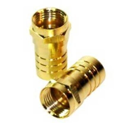 RCA CVH145 Crimp-On Connector, Female Connector, Brass Housing Material