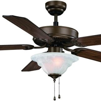 Boston Harbor CF-B552-ORB Ceiling Fan, 5-Blade, Oak or Walnut Blade, 52 in Sweep, MDF Blade, 3-Speed