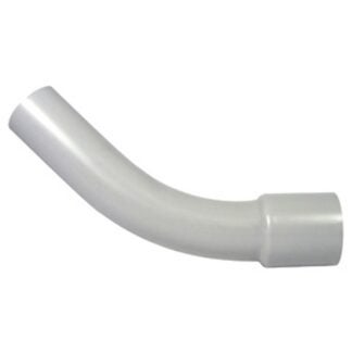 IPEX 020656 Elbow, 1 in Trade Size, 45 deg Angle, SCH 80 Schedule Rating, PVC, 5-3/4 in L Radius, Spigot x Bell End