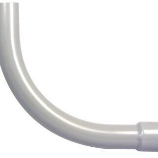 IPEX 020501 Elbow, 1/2 in Trade Size, 90 deg Angle, SCH 80 Schedule Rating, PVC, 4 in L Radius, Spigot x Bell End, Gray