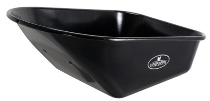 Landscapers Select 34637 Wheelbarrow Tray, 38-1/8 in L, 25-1/2 in W, 6 cu-ft, Steel, Black