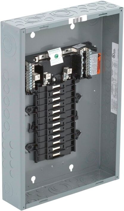 Square D Homeline CQO124L125PGC Load Center, 125 A, 1 -Pole, 24 -Space, 48 -Circuit, Main Lug