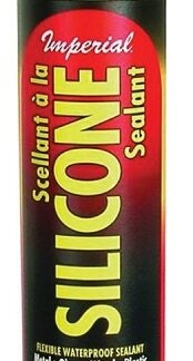 Imperial KK0203 Silicone Sealant, Paste, Clear, 10.3 oz Cartridge