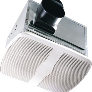 Air King AK80H Exhaust Fan, 9.4 in L, 10.88 in W, 0.3 A, 120 V, 70 cfm Air, Metal, White