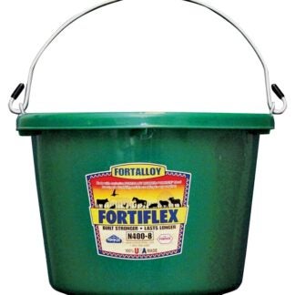 Fortex-Fortiflex N4008GR Utility Pail, 8 qt Volume, Fortalloy Rubber Polymer, Green