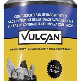 Vulcan FG-03812-06 10CT Contractor Trash Bag, 42 gal, Polymer, Black